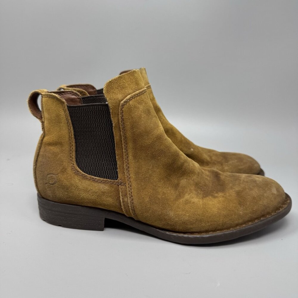 Born Women's Size 9 M Laney Brown Suede Pull On Stretch Ankle Chelsea Boots